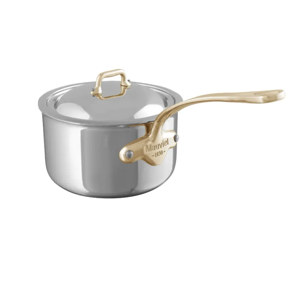 Mauviel M'Cook B kastrull med lock 5-ply mässing