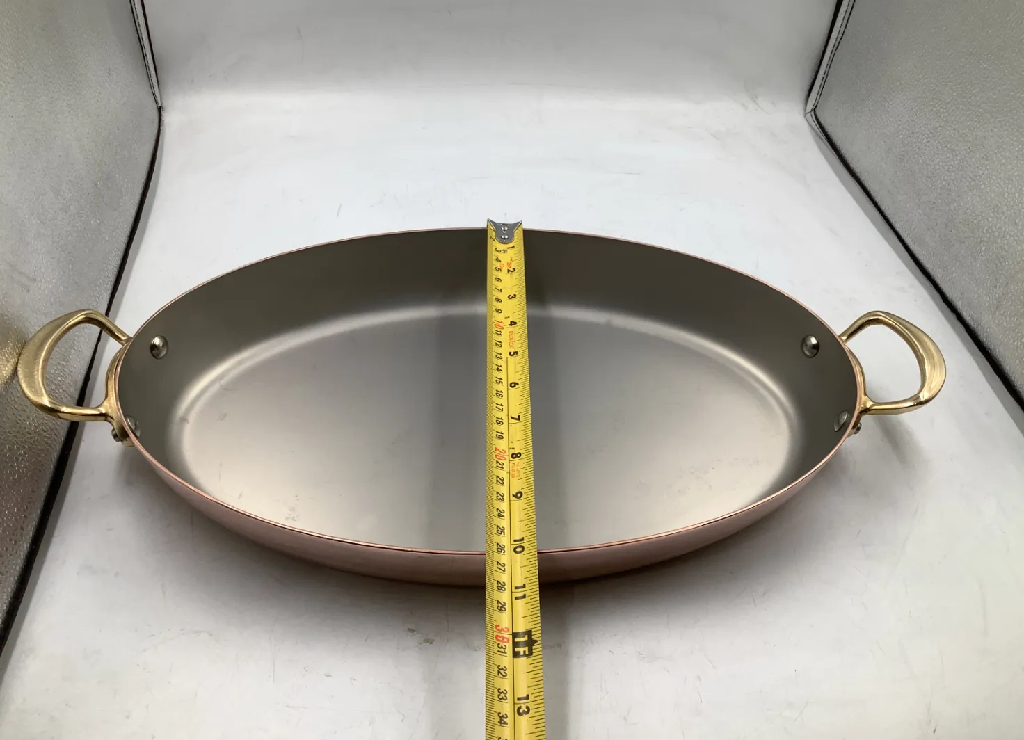Mauviel M'Héritage M'150 B gratängform oval 40 cm mässing