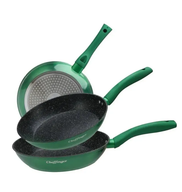 Cheffinger CF-FA03 stekgryta grön gjutjärn