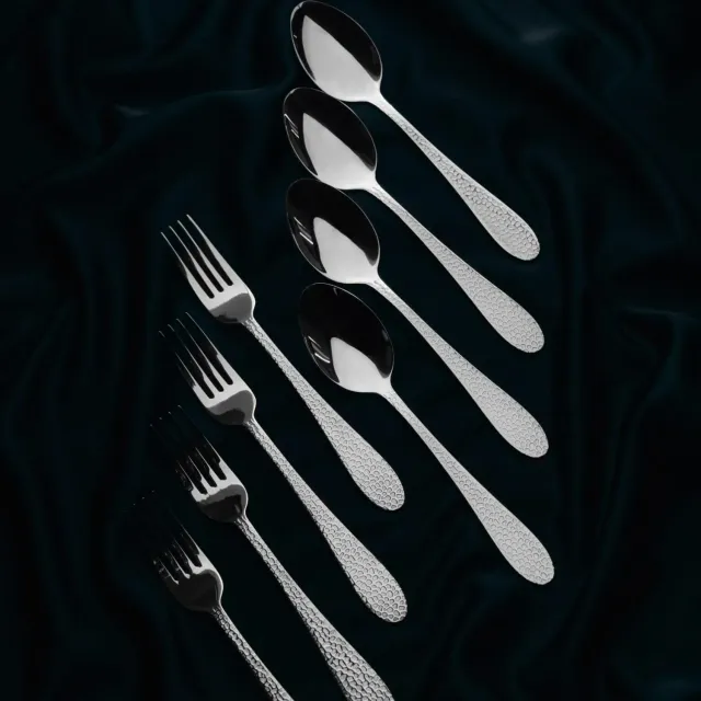 Vargen & Thor GRÅFOT dessertbestick silver hamrad