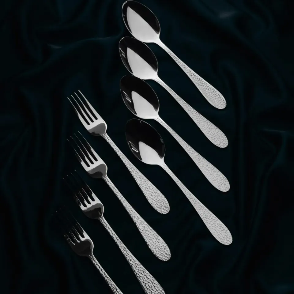 Vargen & Thor GRÅFOT dessertbestick silver hamrad