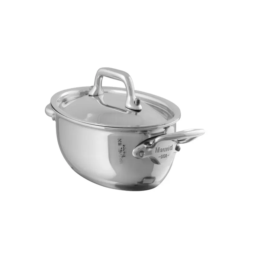 Mauviel M'Minis minigryta oval rostfri 0,4 l med lock