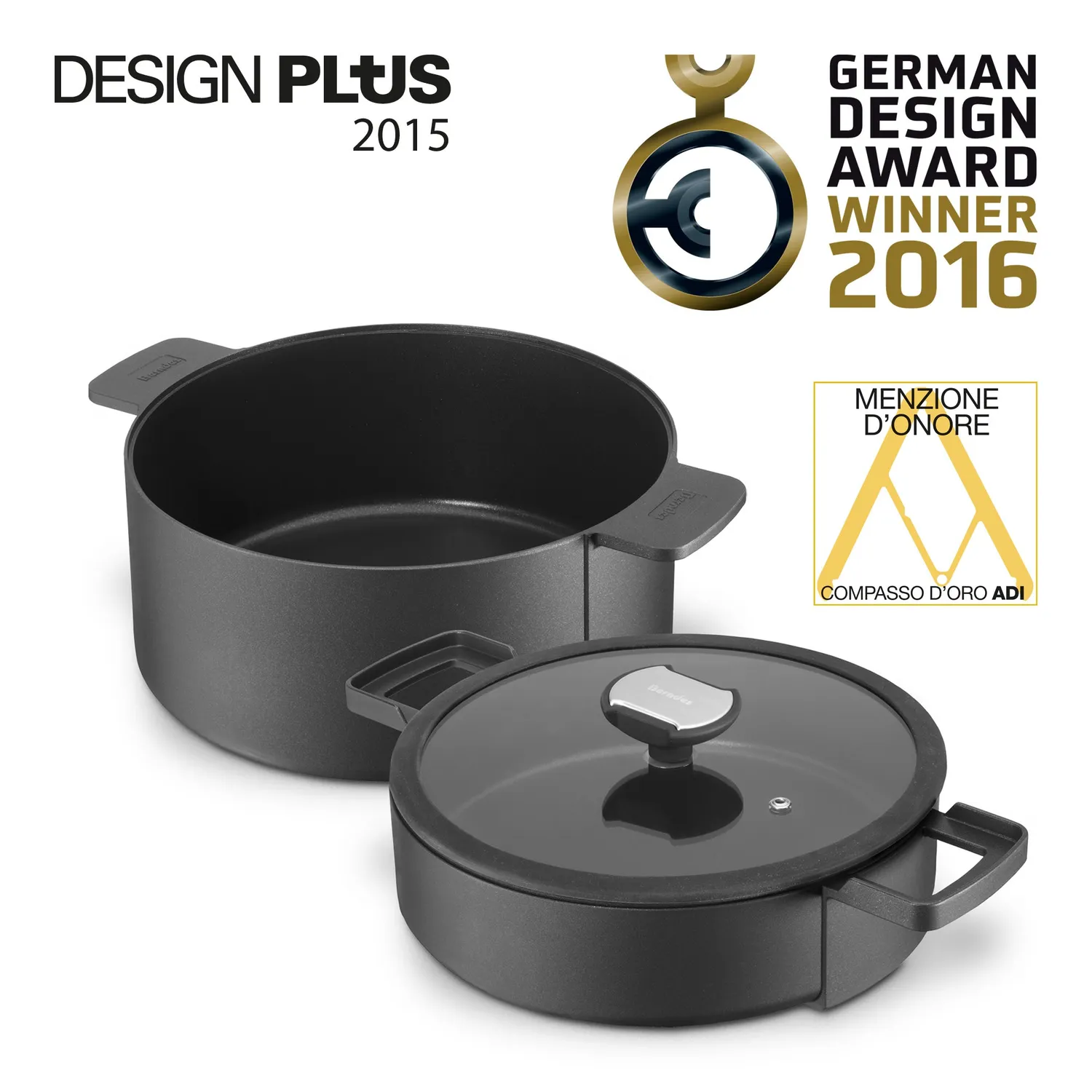 Berndes b.double Round grytset 24 cm gjuten aluminium
