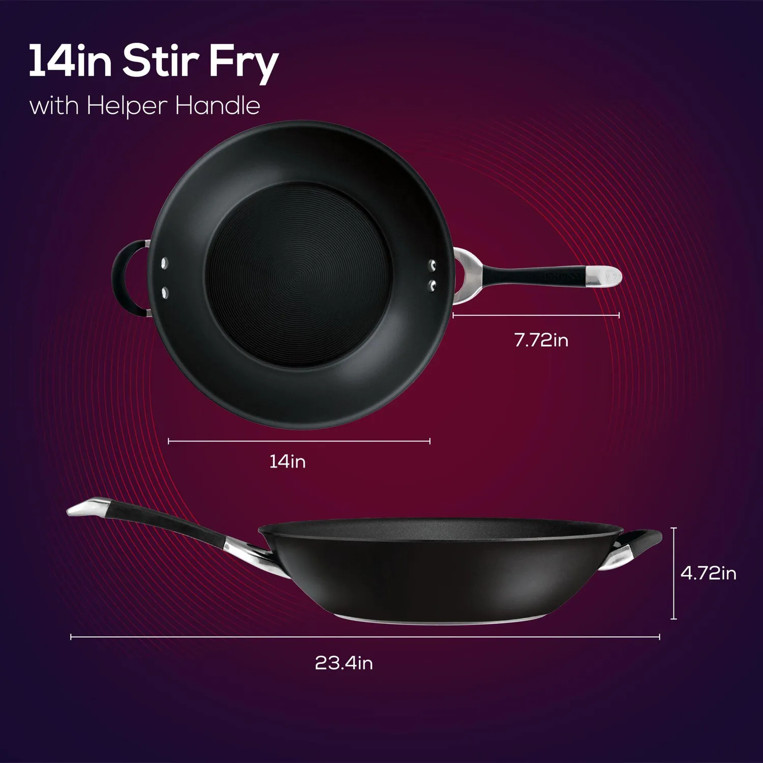 Circulon Symmetry 14-Inch wokpanna choklad induktion