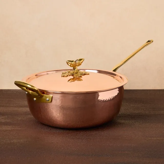 Ruffoni Historia Chef Pan 28 cm kockpanna koppar 5,5 L med lock