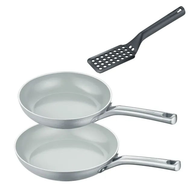 Berndes b.free stekpanneset 24+28 cm 3-delar grå aluminium