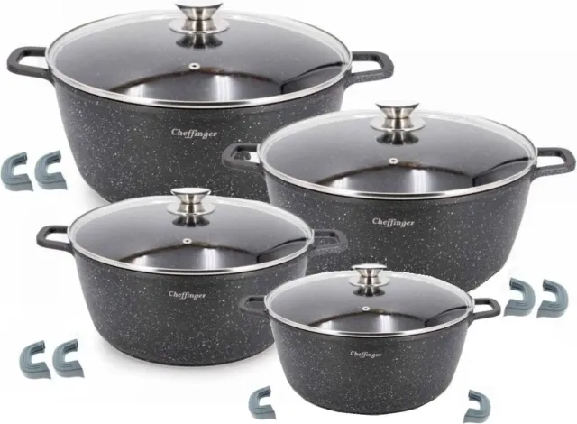 Cheffinger CF-DCS05 gryta svart gjuten 5-serie