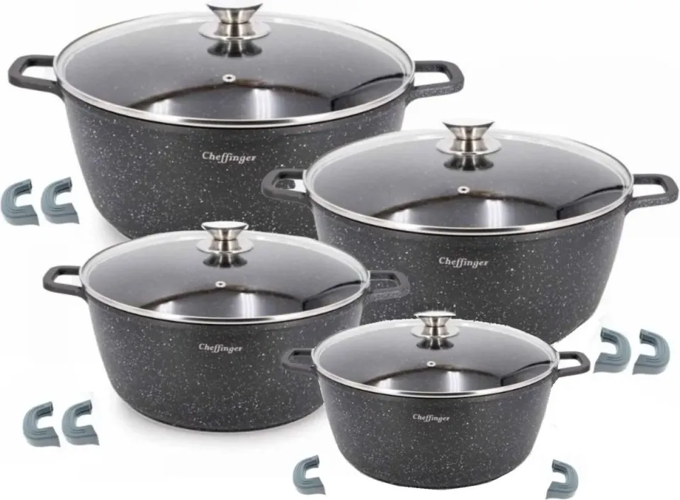 Cheffinger CF-DCS05 gryta svart gjuten 5-serie