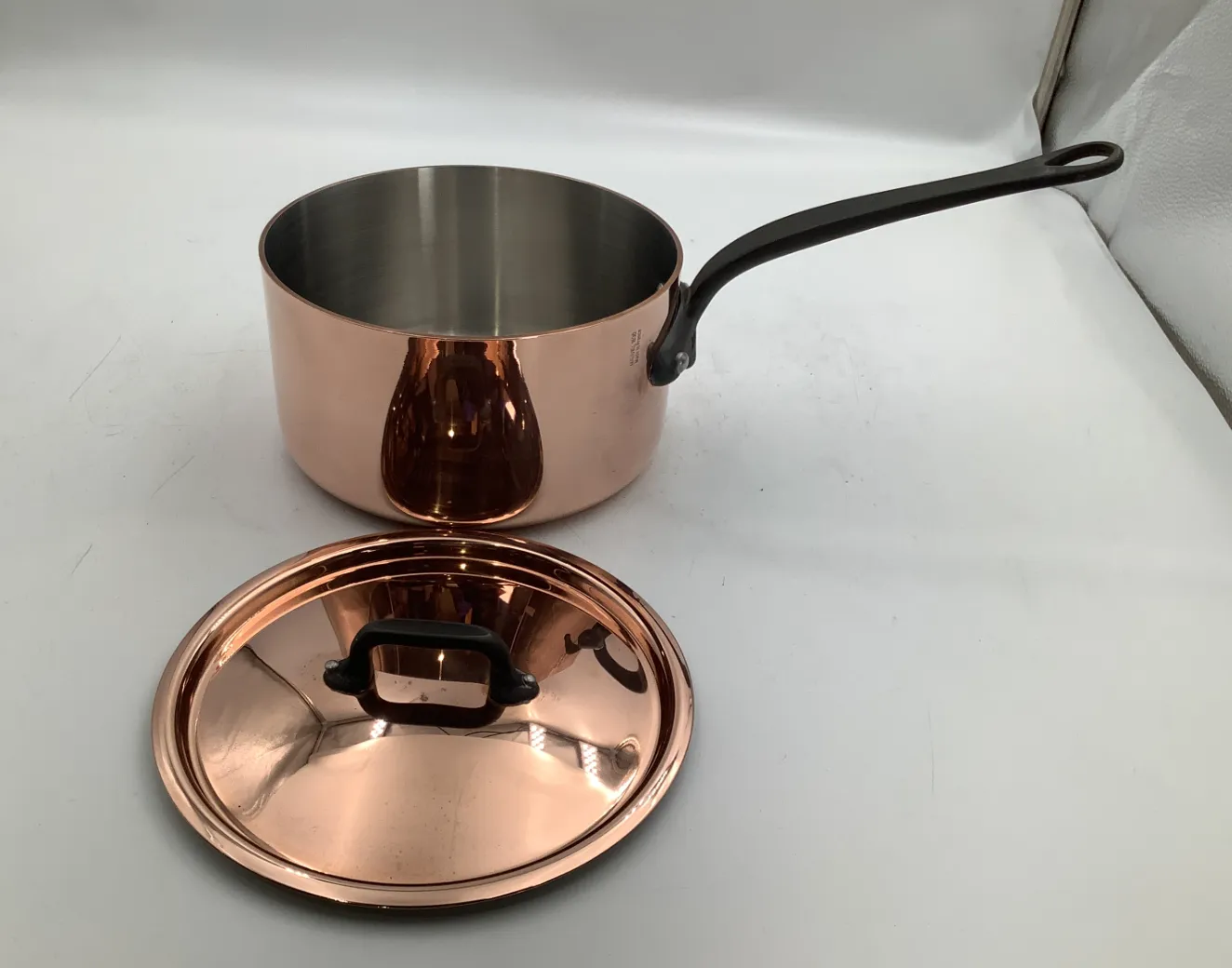Mauviel M'Héritage M'250C kastrull koppar 2,5 l med lock